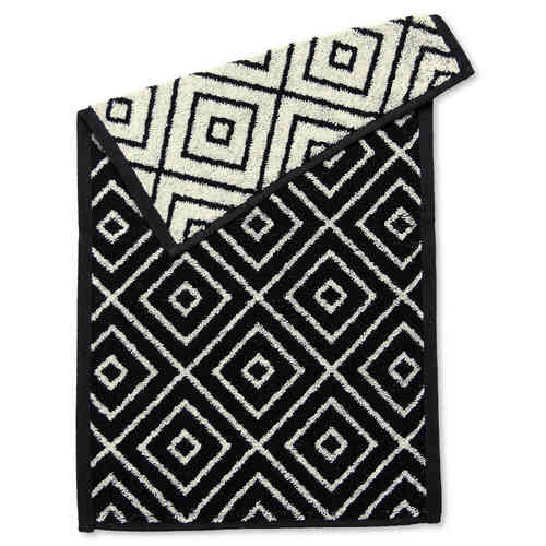Guest towel Rhomb, black/ecru