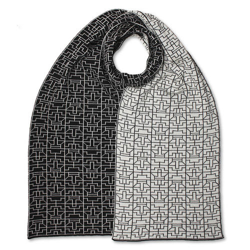 Schal breit Board, schwarz/weiß