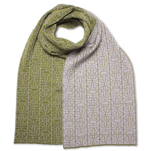 Schal breit Board, olivgrün/frostrosé