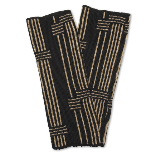 Handstulpen (Paar) Stripes 4, schwarz/kamel
