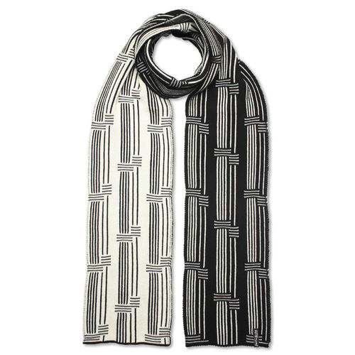 Schal Stripes 4, schwarz/weiß