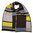 Scarf Art-Line Boxes, anthracite/yellow/blue