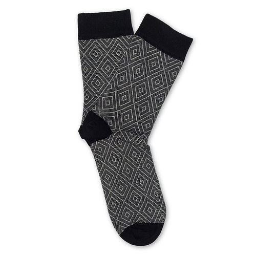 Socken Rhomb, schwarz/weiß